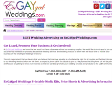 Tablet Screenshot of gayweddingadvertising.com